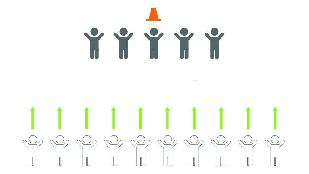 Diagram showing activity area set up for Food in the Cupboard